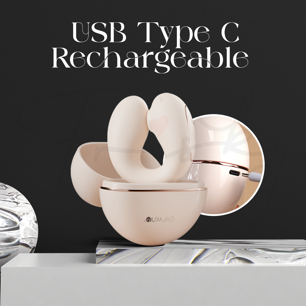 USB Type-C rechargeable vibrator with cable and compact charging setup