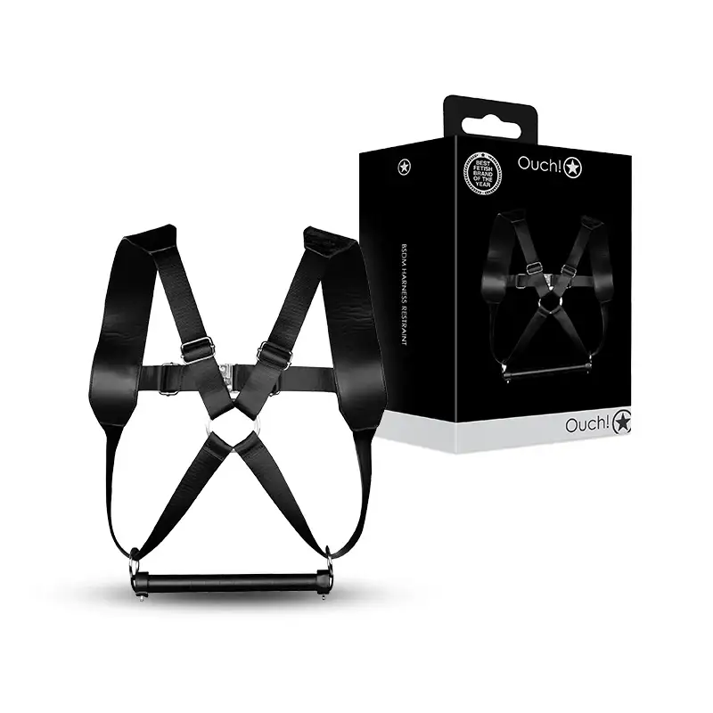 SHOTS Ouch! BSDM Harness Restraint Black full-body adjustable harness for adult bondage and restraint play Singapore