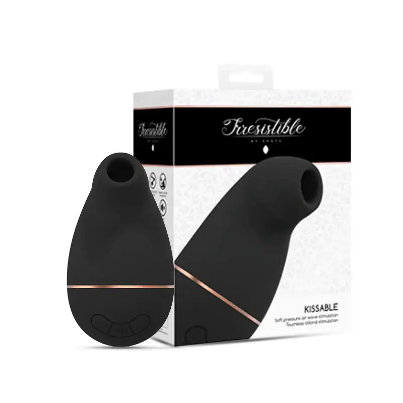 SHOTS Kissable Sucking Vibrator Black Compact design with powerful oral simulation for adult pleasure Singapore