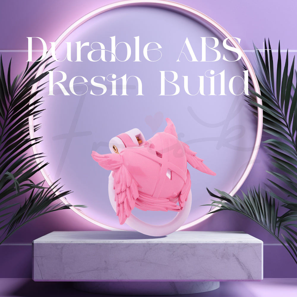 Pink ring toy highlighting durable ABS resin material construction and build quality