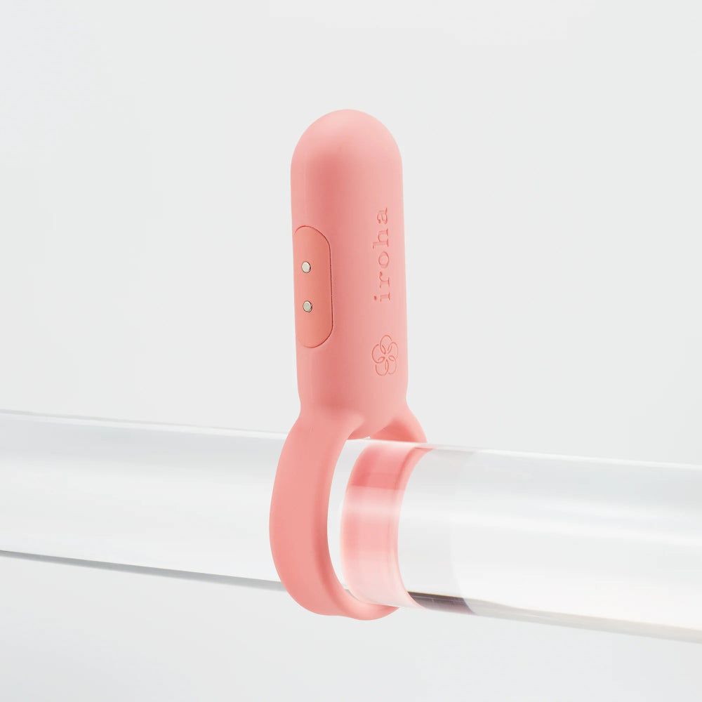 Pink electronic device with a white background