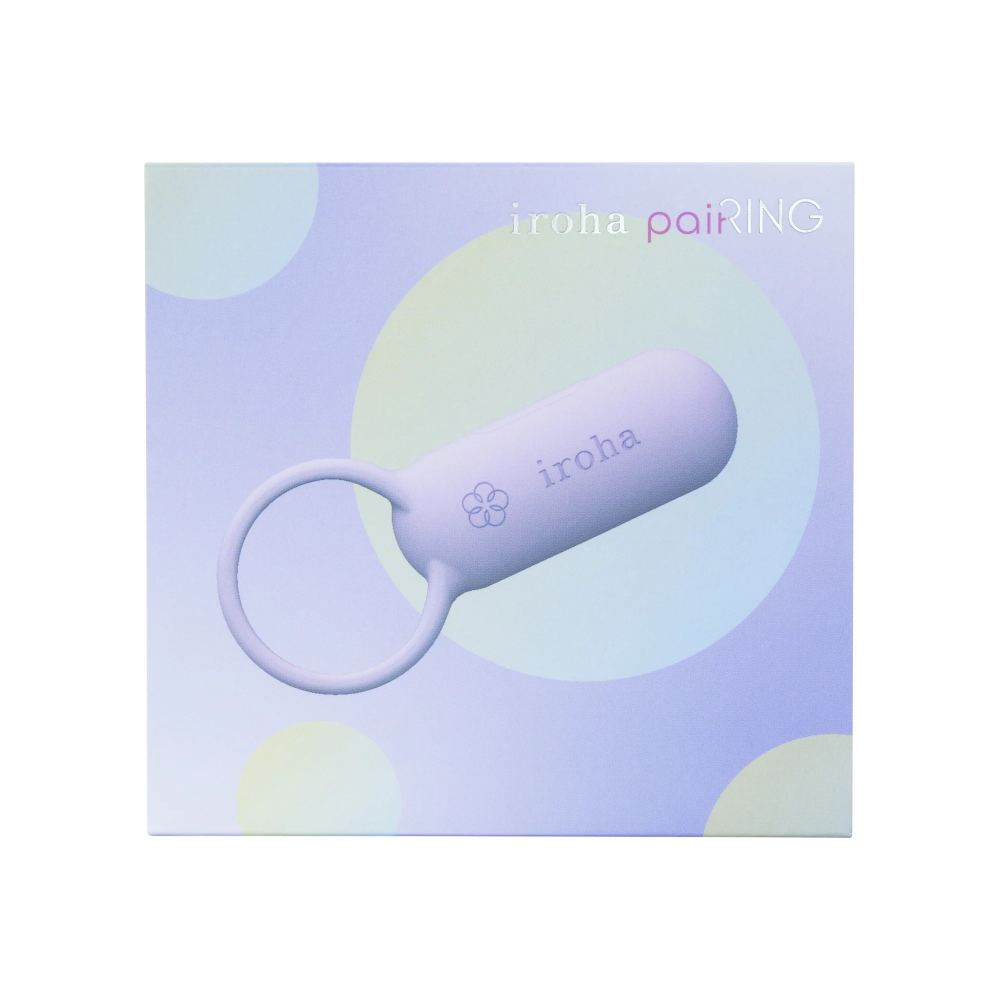 Iroha paiRING shown with packaging in soft pastel tones and minimal aesthetic design