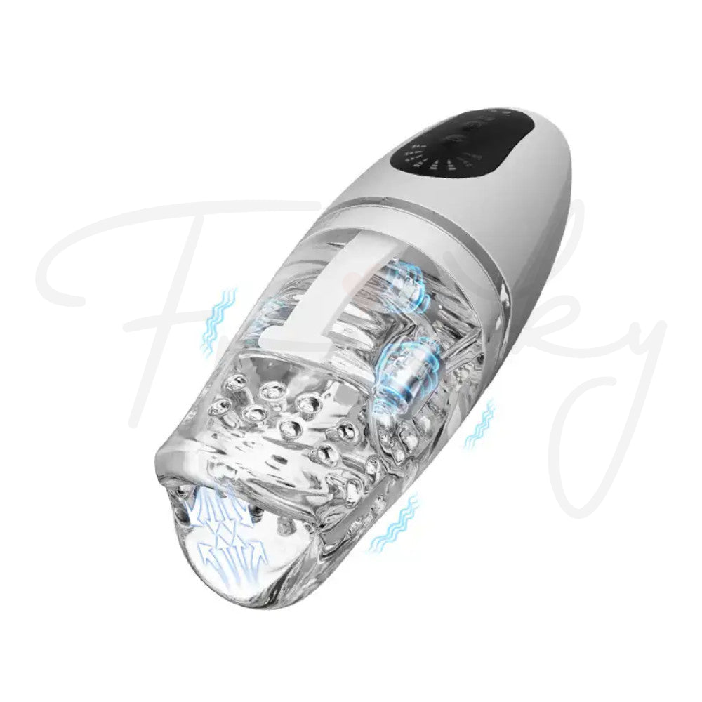 Crystal Kiss masturbator sleeve shown on its own against a white background