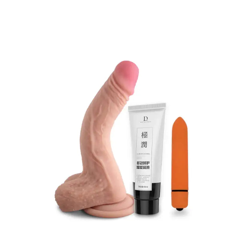 Bundle and Save - Dildo, Vibrator, Lubricant - Frisky Business Adult Sex Toys Shop