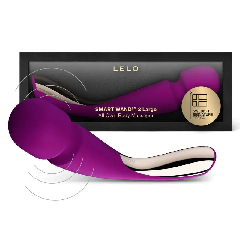 LELO Smart Wand 2 Large Deep Rose powerful rechargeable wand massager for deep soothing sensations Singapore