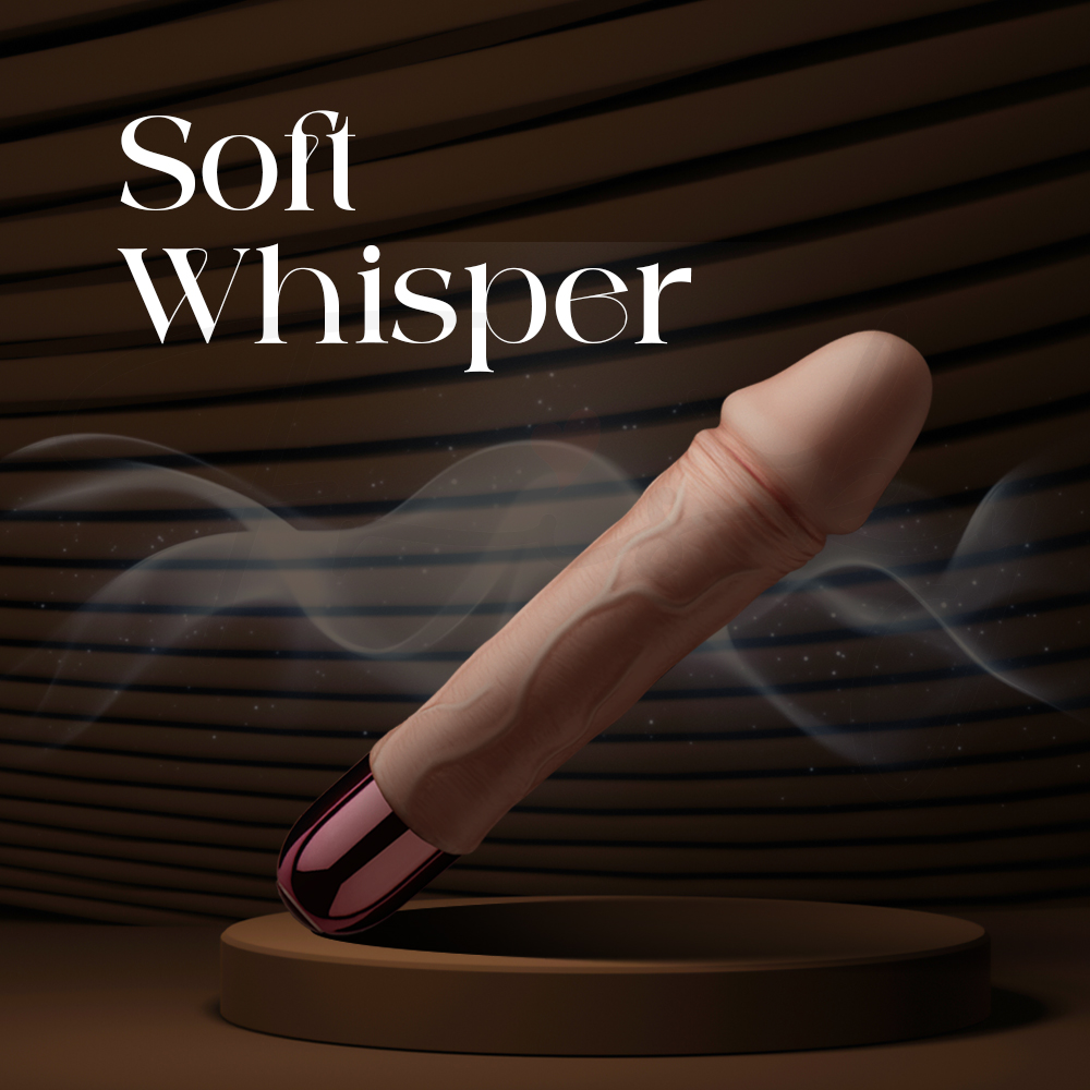 Quiet vibrator resting on surface representing soft whisper motor performance