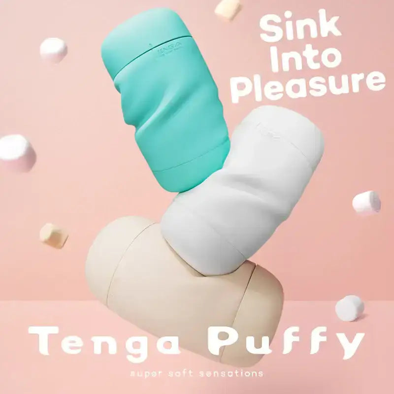 Tenga Puffy Sugar White Realistic Design High Quality Materials Smooth Interior Male Device Singapore