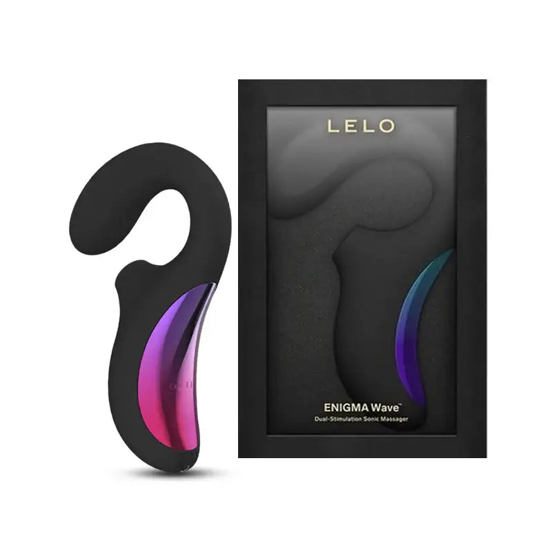 LELO Enigma Wave Triple Stimulation Sonic Massager Black advanced sonic massager with triple stimulation and ergonomic design for precise control Singapore