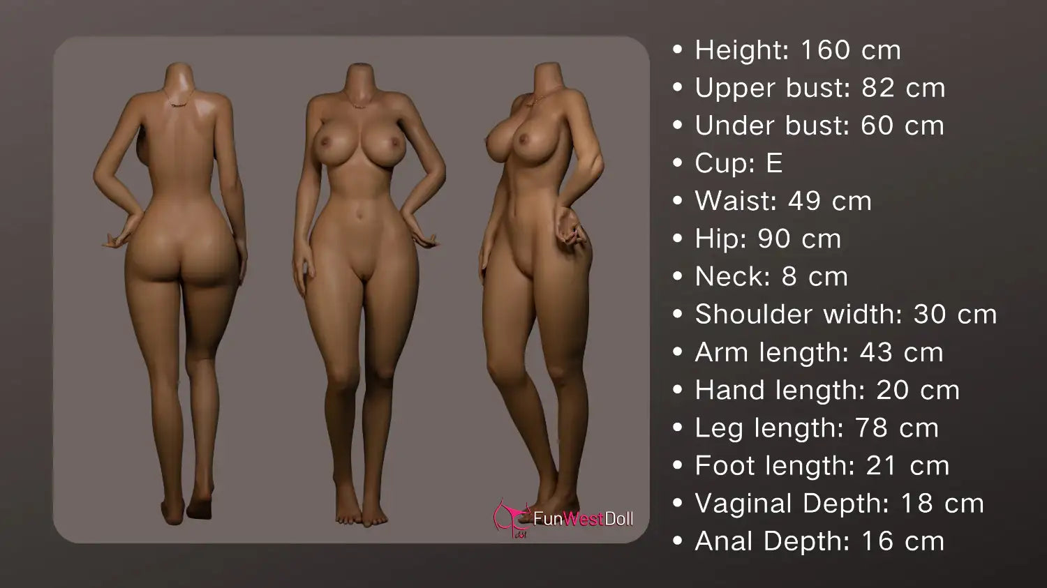 FunWest Doll 160 cm E Silicone - European Natalia - Frisky Business Adult Sex Toys Shop
