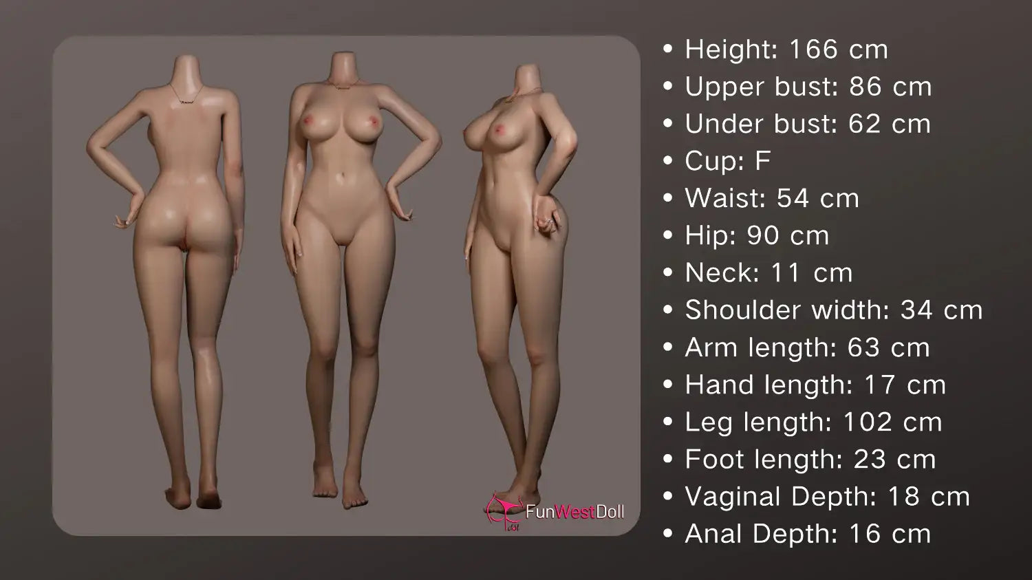 FunWest Doll 166 cm F Silicone - European Juliette - Frisky Business Adult Sex Toys Shop