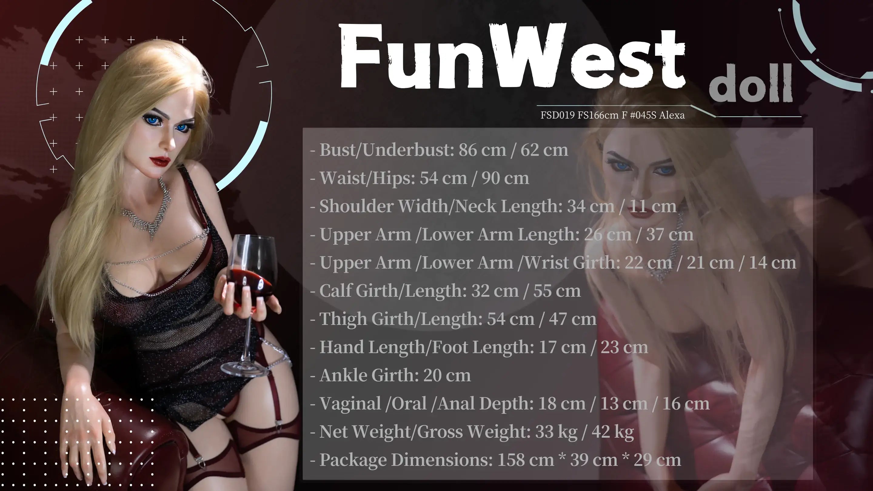 FunWest Doll 166 cm F Silicone - Alexa - Frisky Business Adult Sex Toys Shop