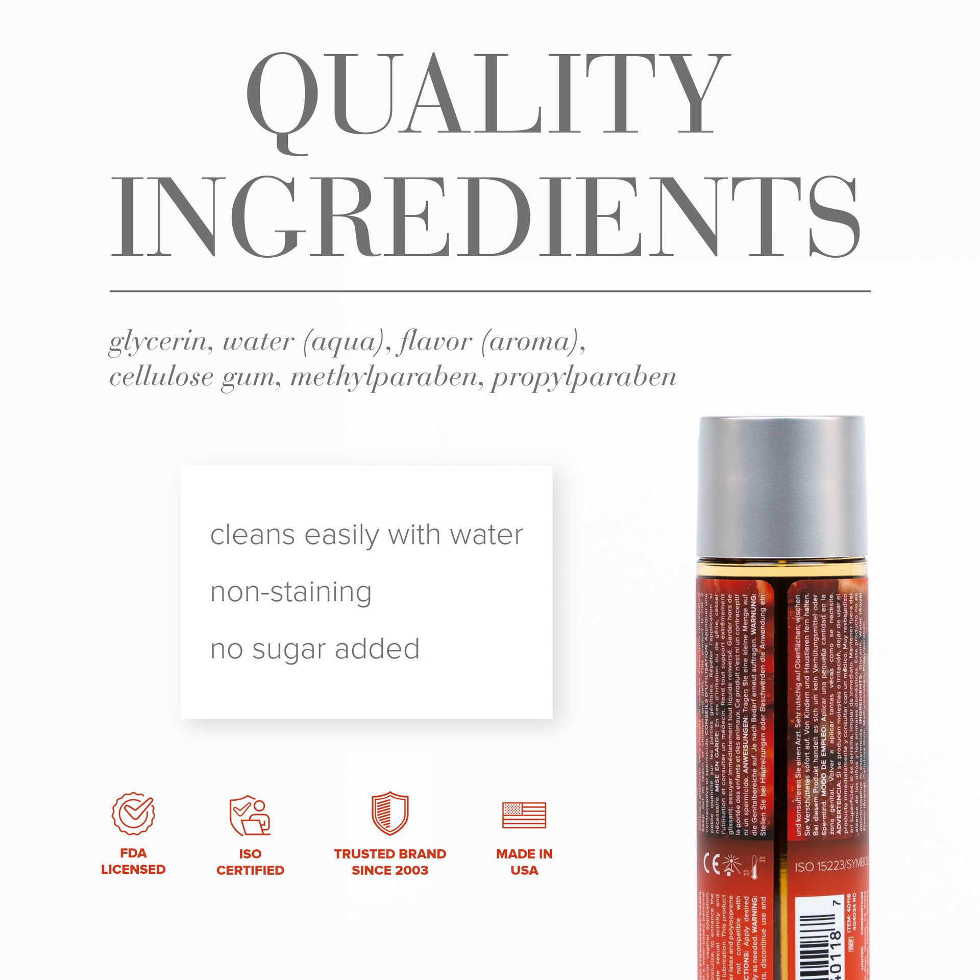 System Jo - H2O Strawberry Kisses Edible Water-Based Lubricant  30ml