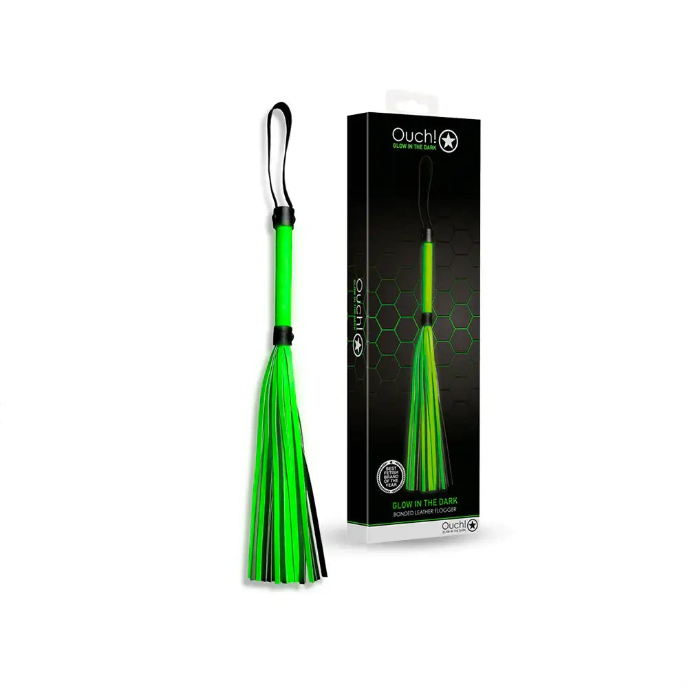 SHOTS Ouch! Flogger Glow in The Dark multi-tail whip for adult sensory play and impact stimulation Singapore