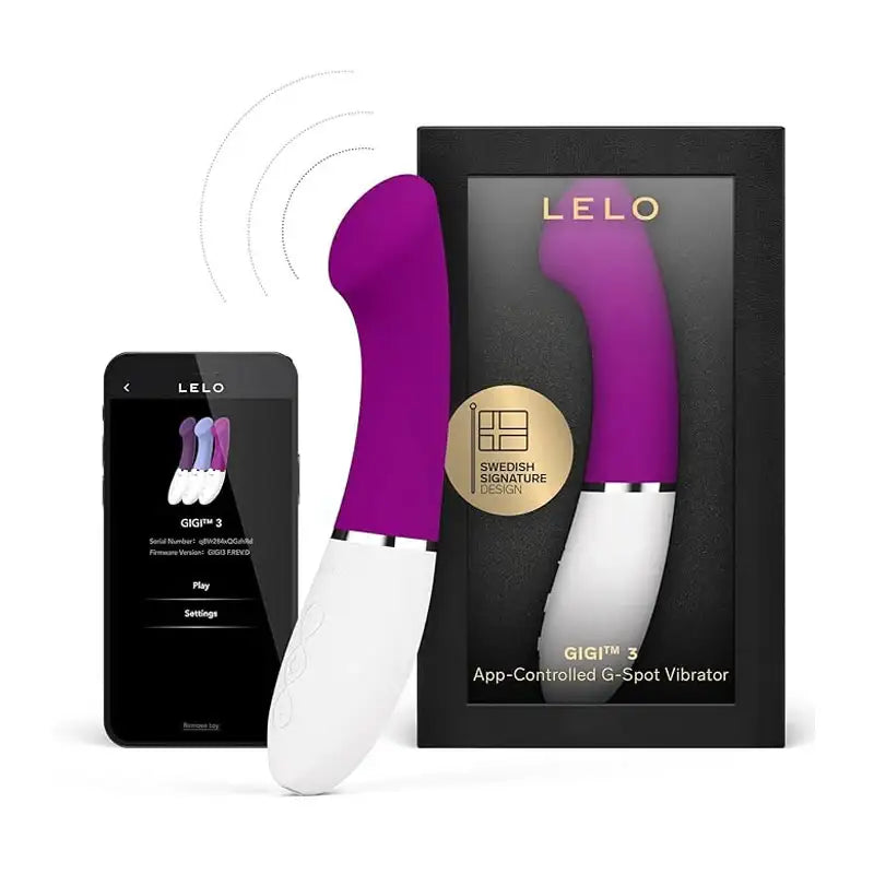 LELO Gigi 3 App-Controlled G-Spot Vibrator Deep Rose ergonomic curved G-spot stimulator with soft silicone for precise internal pleasure Singapore
