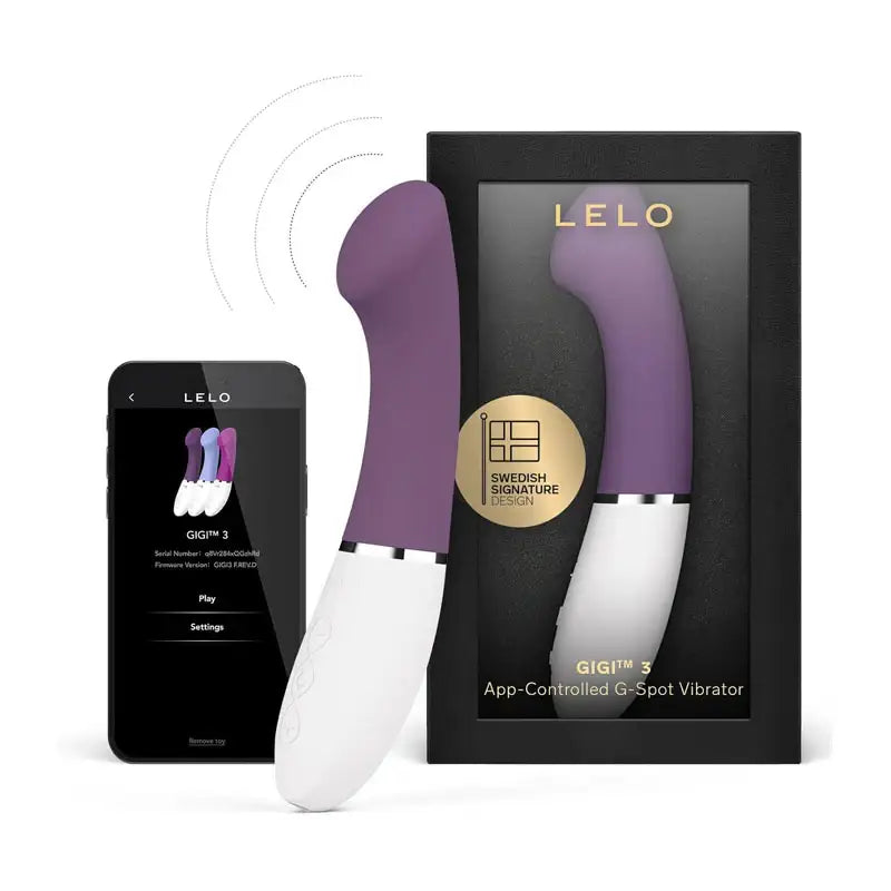 LELO Gigi 3 App-Controlled G-Spot Vibrator Plum ergonomic curved G-spot stimulator with soft silicone for precise internal pleasure Singapore