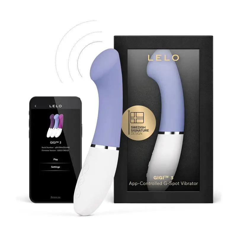 LELO Gigi 3 App-Controlled G-Spot Vibrator Powder Blue ergonomic curved G-spot stimulator with smooth silicone for precise internal pleasure Singapore