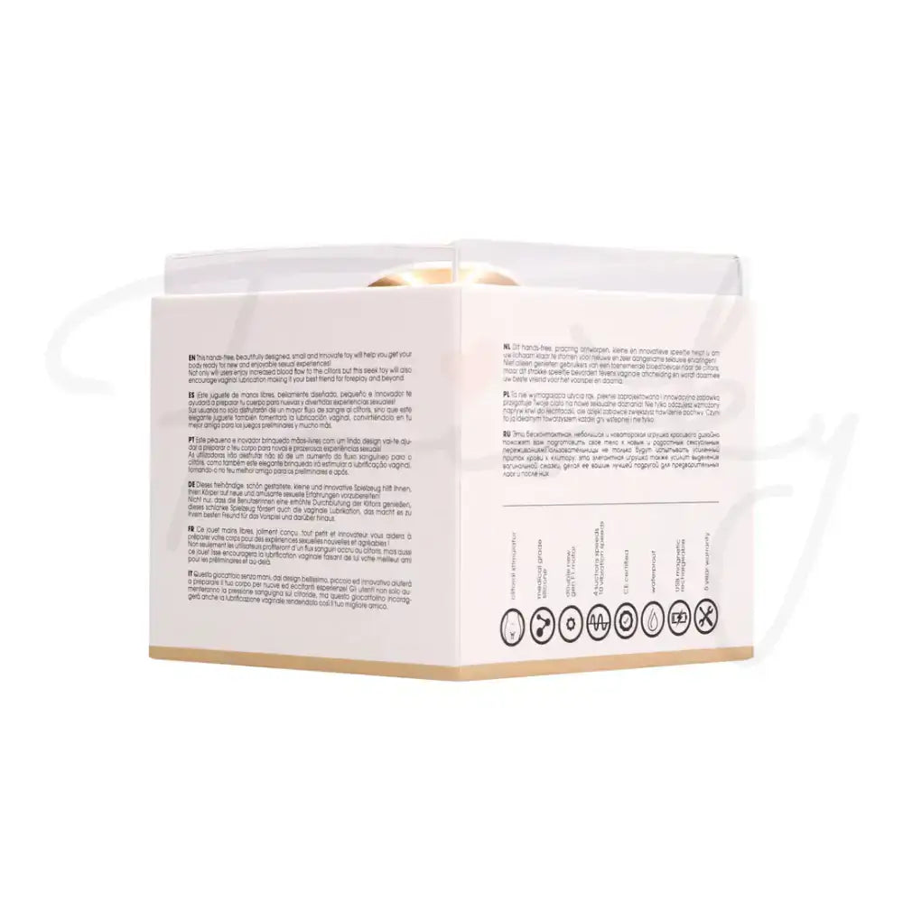 SHOTS Twitch Handsfree Suction and Vibration Toy Gold Sleek gold silicone design for modern and stylish adult toy aesthetics Singapore