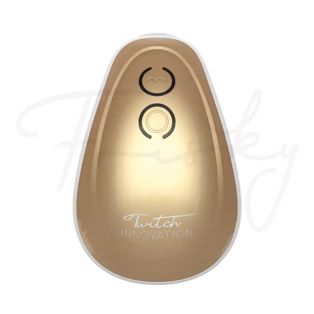 SHOTS Twitch Handsfree Suction and Vibration Toy Gold Portable wearable design for flexible solo or couple intimate use Singapore