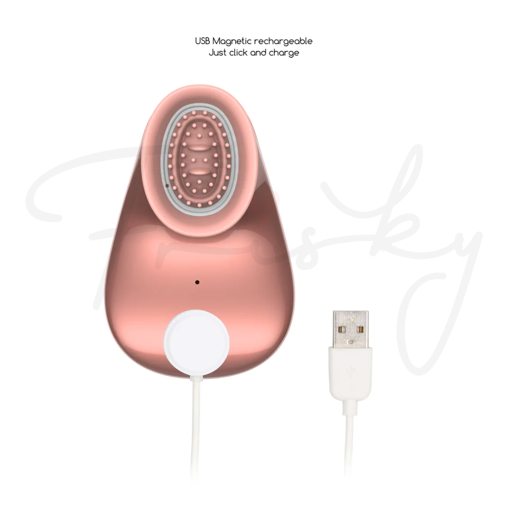 SHOTS - Twitch Handsfree Suction and Vibration Toy - Rose