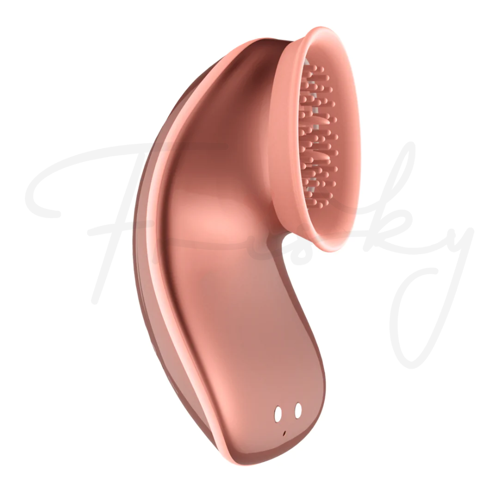 SHOTS - Twitch Handsfree Suction and Vibration Toy - Rose