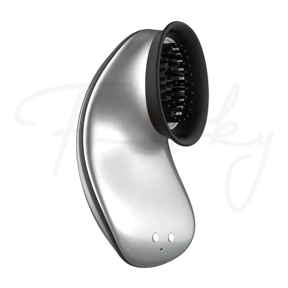 SHOTS Twitch Handsfree Suction and Vibration Toy Silver Water-resistant silicone suitable for bath or shower adult play Singapore