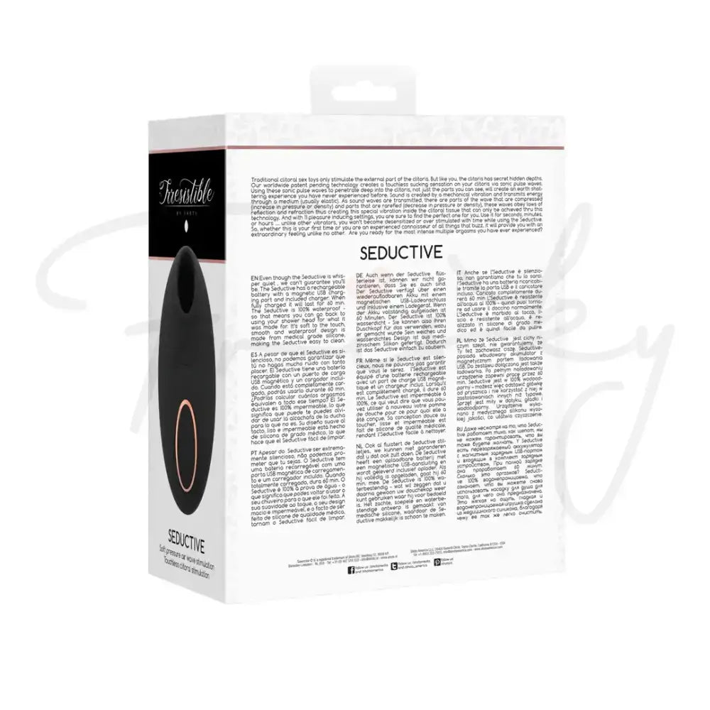 SHOTS Seductive Air Pulse Vibrator Black Ideal for personal relaxation or enhancing shared couple intimate experiences Singapore