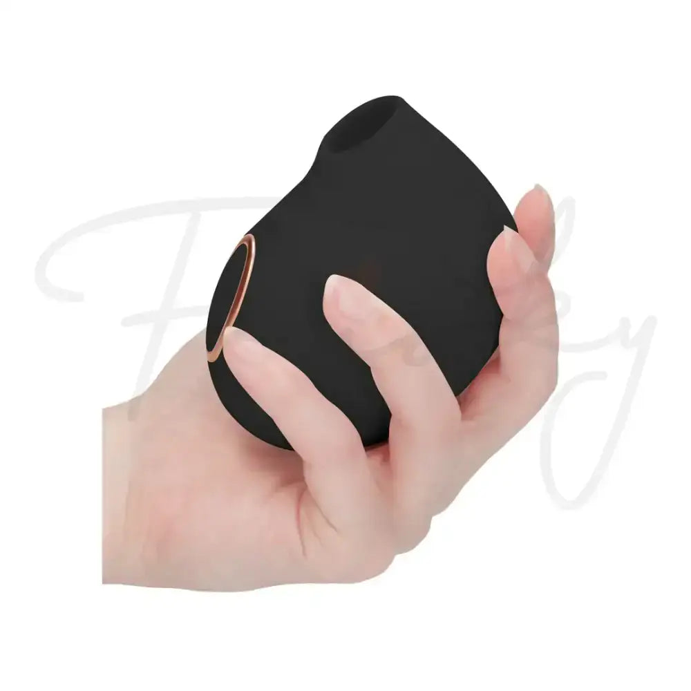 SHOTS Seductive Air Pulse Vibrator Black Bluetooth enabled for remote control and personalized pleasure sessions Singapore