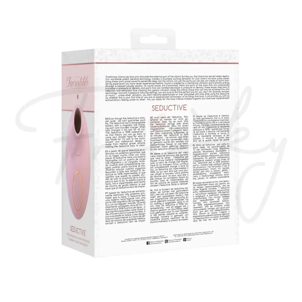 SHOTS Seductive Air Pulse Vibrator Pink Lightweight and ergonomic for comfortable handling during solo or couple play Singapore