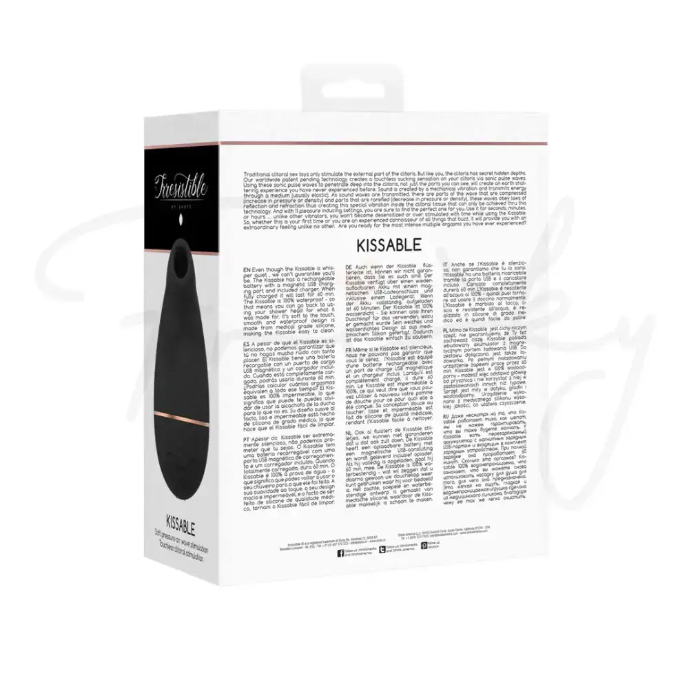 SHOTS Kissable Sucking Vibrator Black Ideal for solo relaxation or enhancing shared intimate experiences Singapore