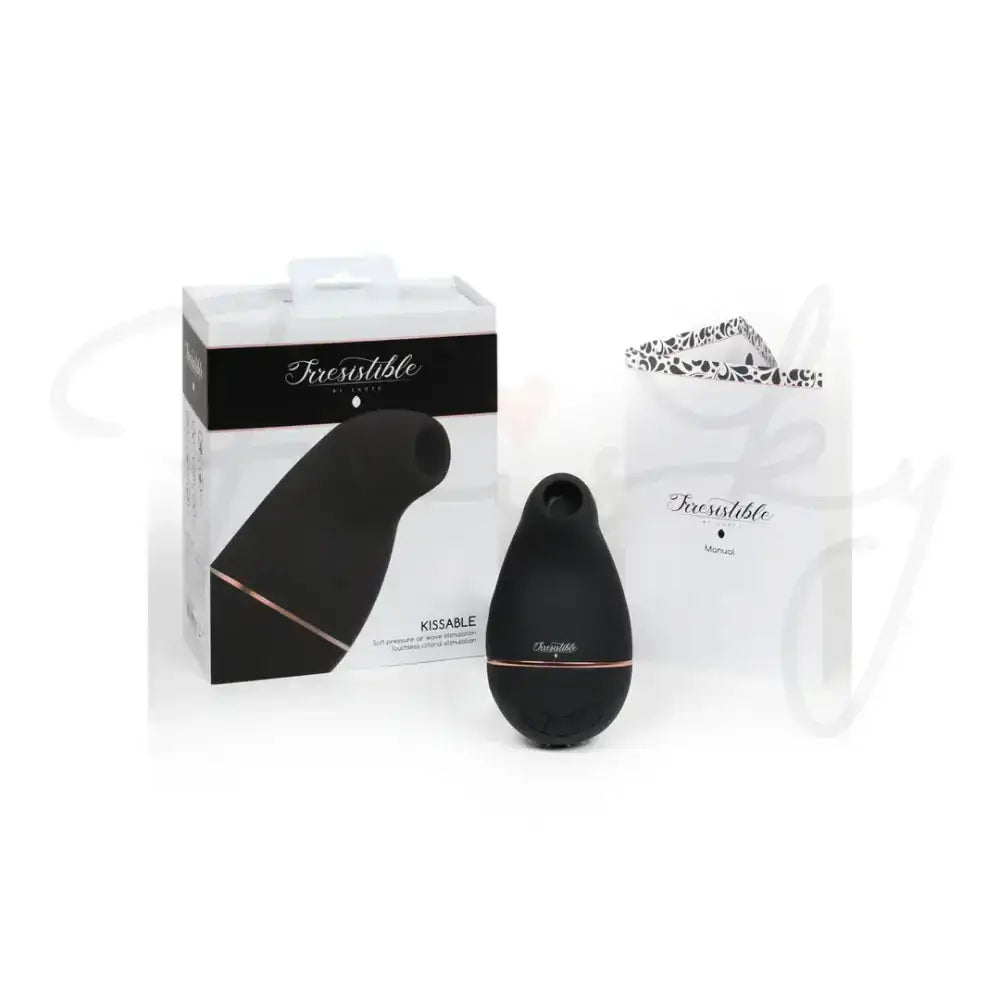 SHOTS Kissable Sucking Vibrator Black Bluetooth enabled adult toy for personalized and remote-controlled stimulation Singapore
