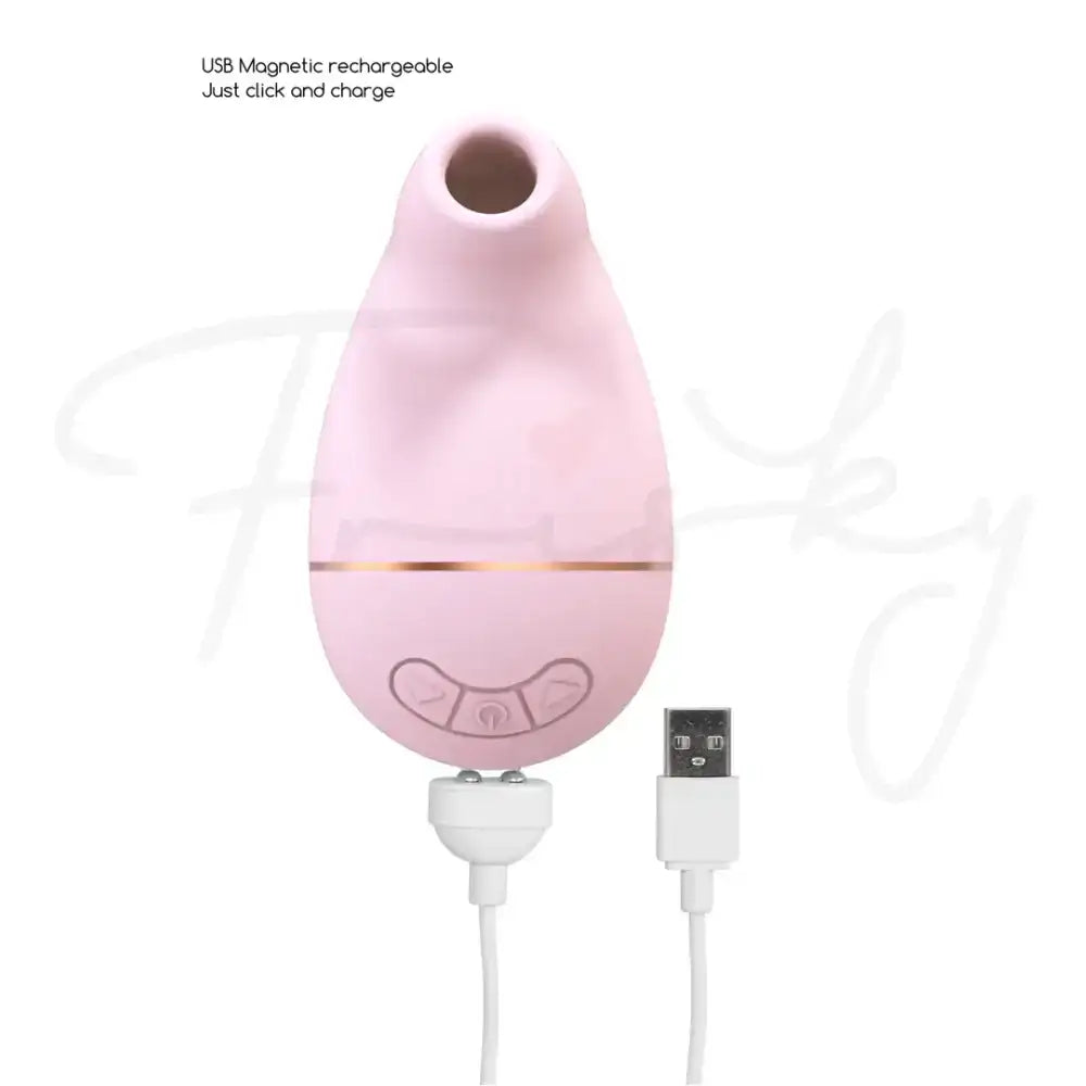 SHOTS Kissable Sucking Vibrator Pink Rechargeable intimate device with sleek pink silicone body Singapore