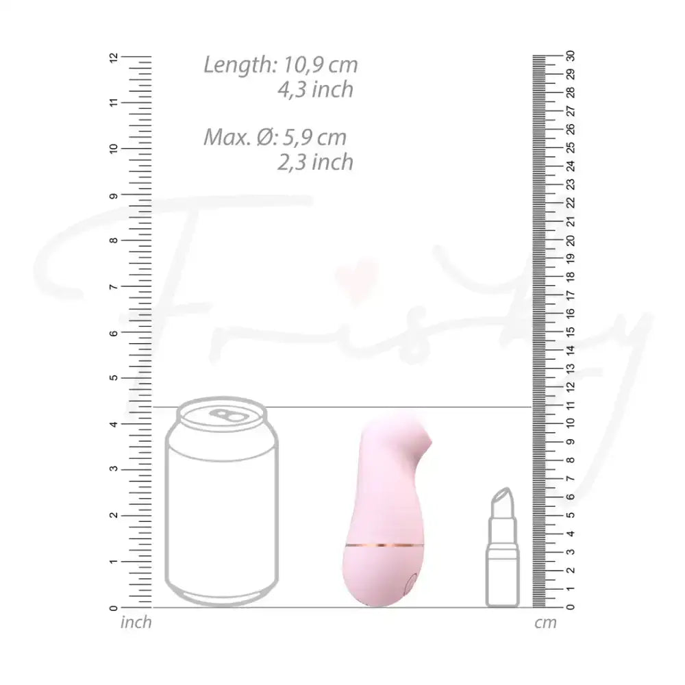 SHOTS Kissable Sucking Vibrator Pink Quiet silicone vibrator with smooth finish for discreet adult use Singapore