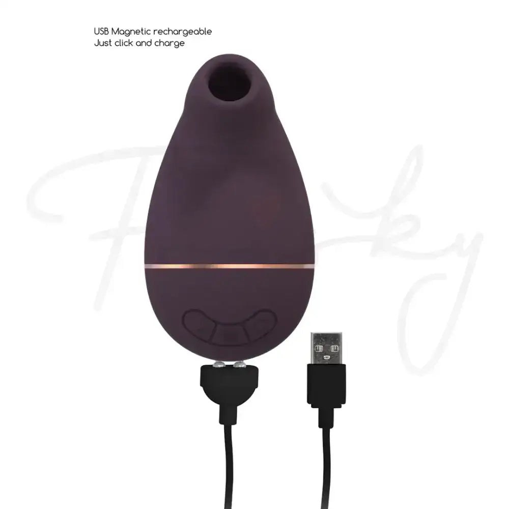 SHOTS Kissable Sucking Vibrator Purple Rechargeable intimate device with smooth silicone finish Singapore