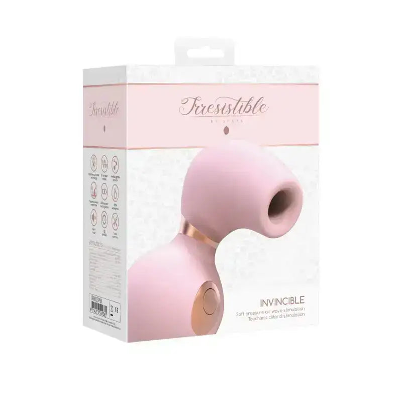 SHOTS Invincible Air Pulse Vibrator Pink Quiet motor with smooth curves for discreet intimate stimulation Singapore