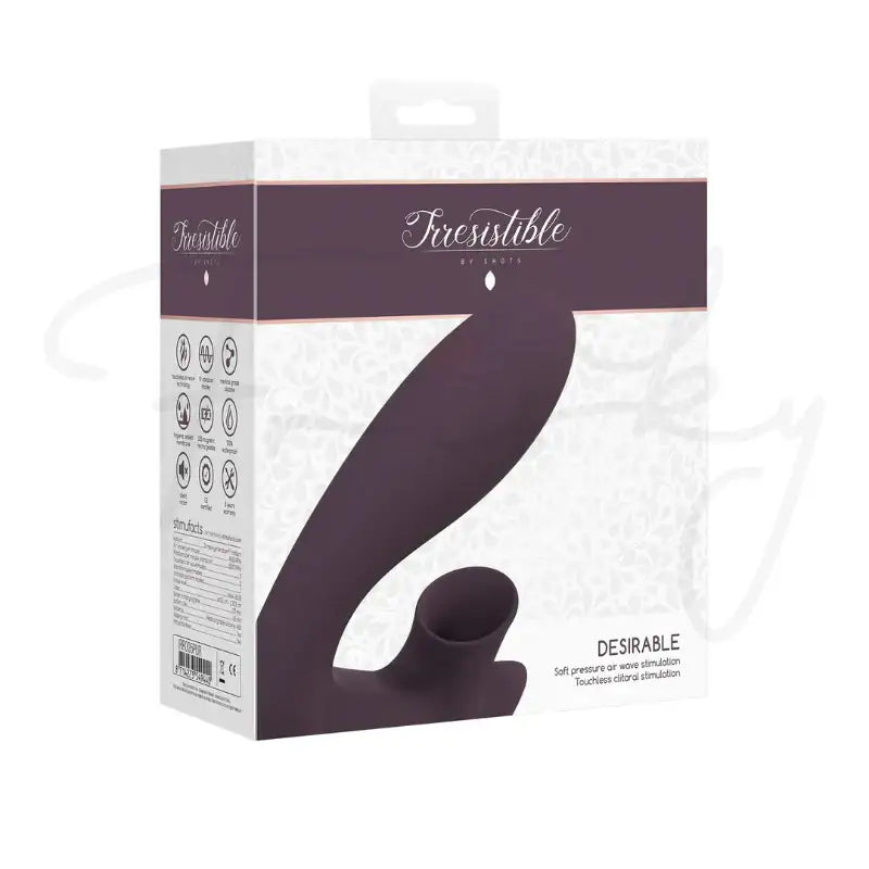 SHOTS Desirable Bendable Air Pulse Vibrator Purple Rechargeable adult toy with flexible design and sleek purple finish Singapore
