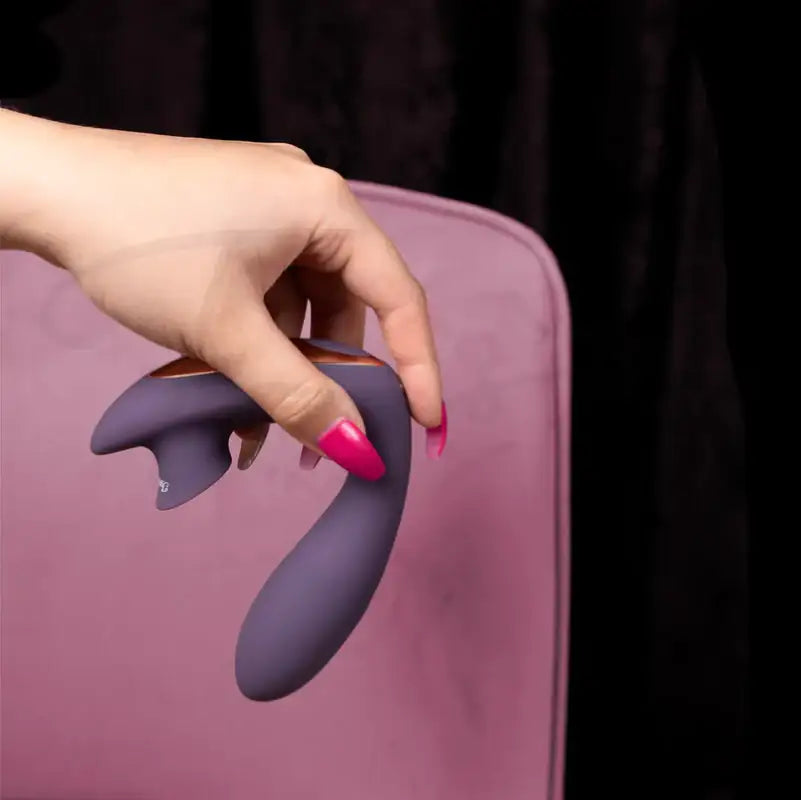 SHOTS Desirable Bendable Air Pulse Vibrator Purple Compact and travel-friendly design for discreet pleasure on the go Singapore
