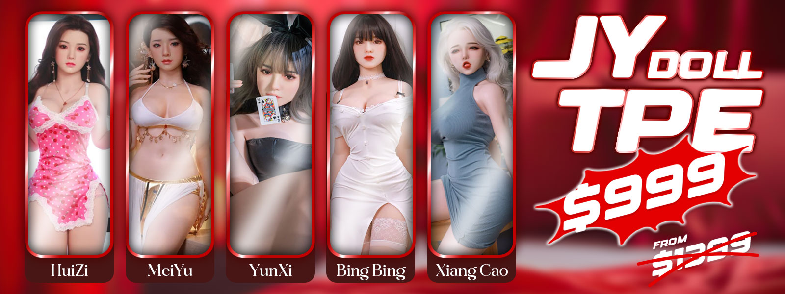 JY Doll $999 Promotion Banner Frisky Business SG