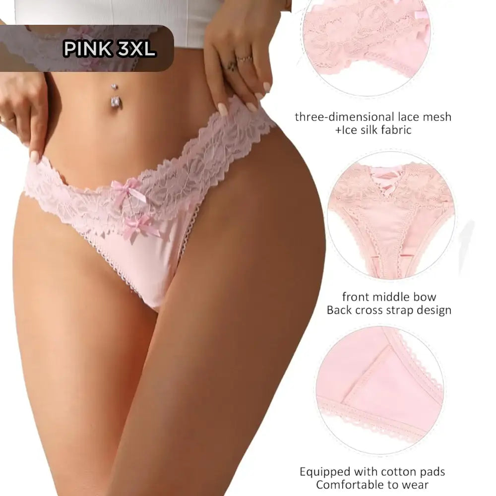Pink Lace Temptation Panty - Frisky Business Adult Sex Toys Shop