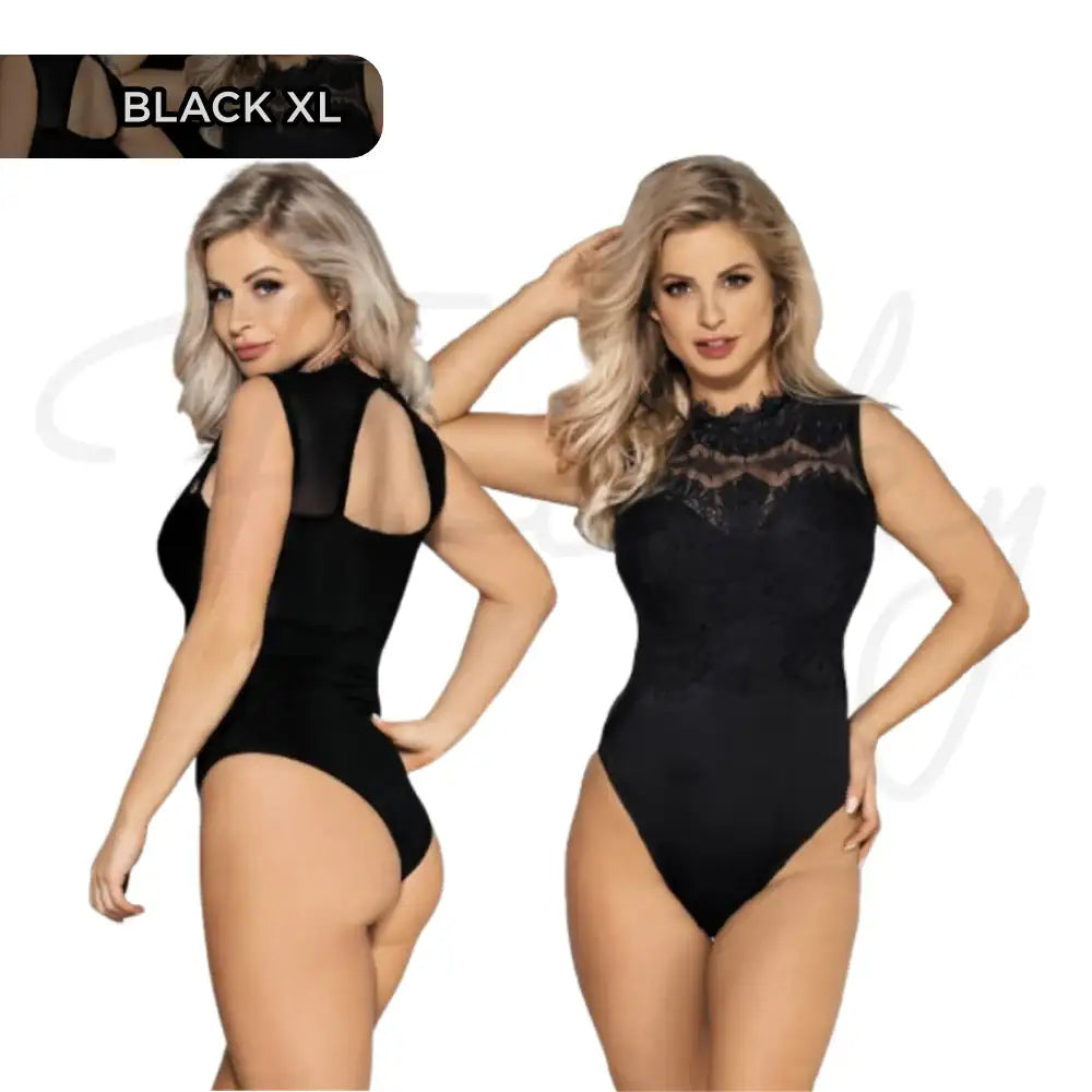 Bodysuit - 1 Pc Lace Openable Crotch Sleeveless Bodysuit - Frisky Business Adult Sex Toys Shop