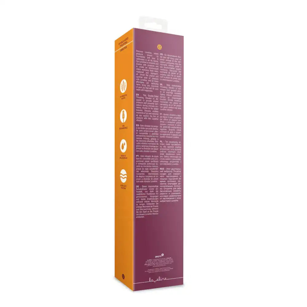 SHOTS Double-Sided Thrusting Vibrator Merlot Grape sleek merlot-colored vibrator with dual stimulation for enhanced pleasure and interactive play Singapore