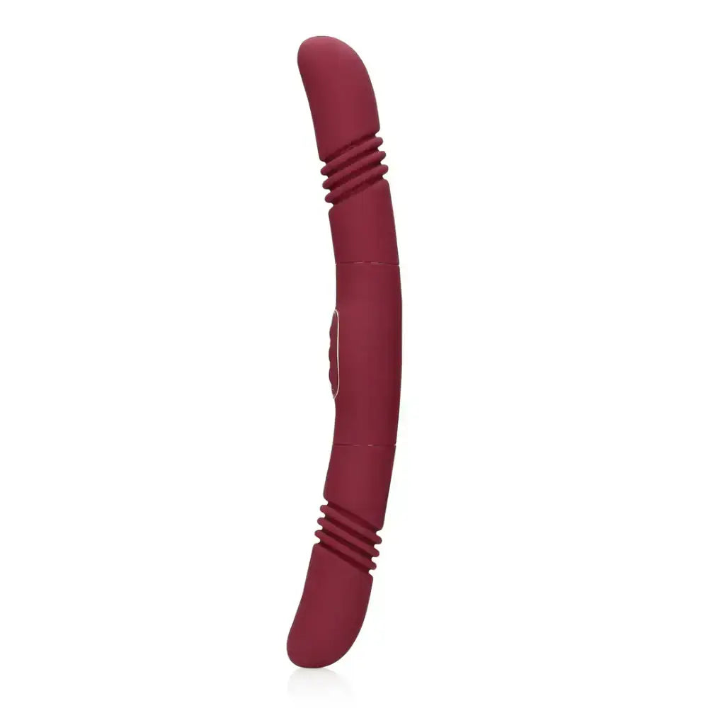 SHOTS Double-Sided Thrusting Vibrator Merlot Grape waterproof design for easy cleaning and versatile usage scenarios Singapore