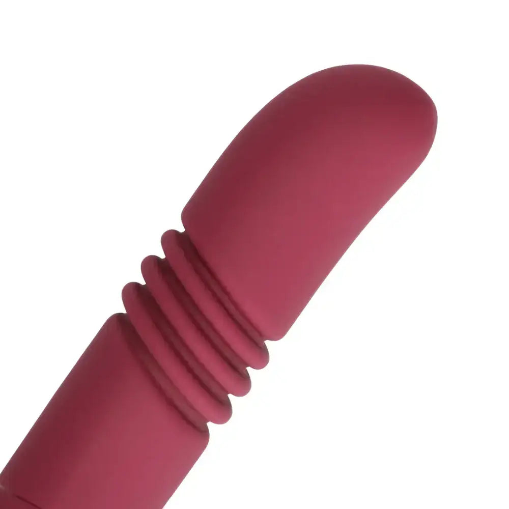 SHOTS Double-Sided Thrusting Vibrator Merlot Grape soft-touch silicone surface for comfortable grip and skin-safe stimulation Singapore