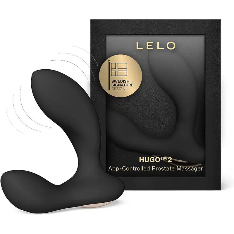 LELO Hugo 2™ APP Prostate Massager Black ergonomic dual-motor massager with curved design for targeted prostate stimulation Singapore