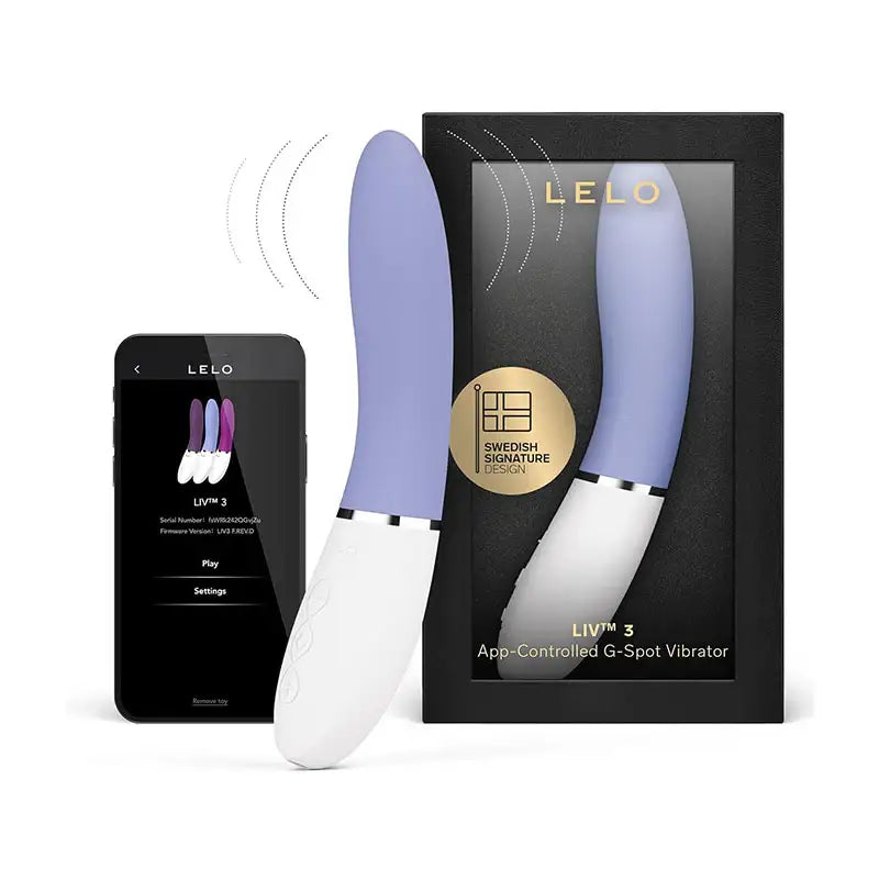 LELO Liv 3 App-Controlled G-Spot Vibrator Powder Blue ergonomic curved internal stimulator with smooth silicone for precise G-spot pleasure Singapore