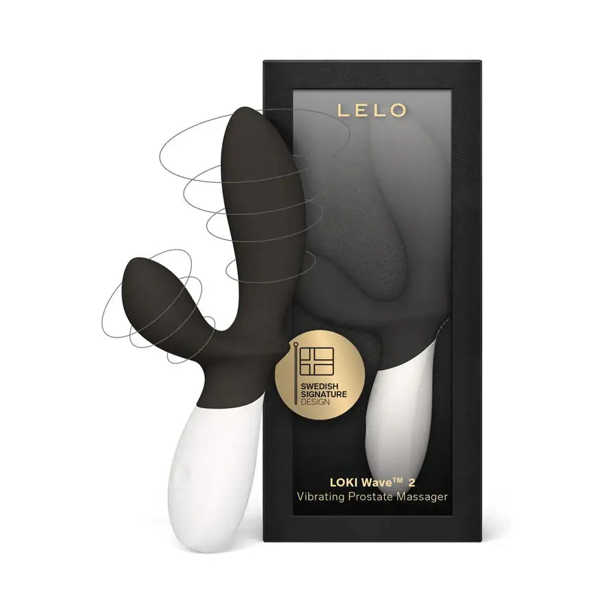 LELO Loki Wave 2 Vibrating Prostate Massager ergonomic curved design sleek black personal massager Singapore