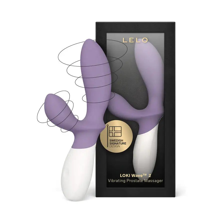 LELO Loki Wave 2 Vibrating Prostate Massager ergonomic curved design violet dusk personal massager Singapore