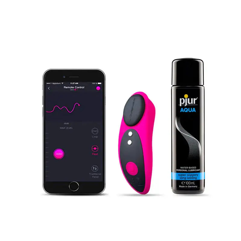 Lovense Ferri panty vibrator with Pjur lubricant bundle app controlled Bluetooth wearable device Singapore