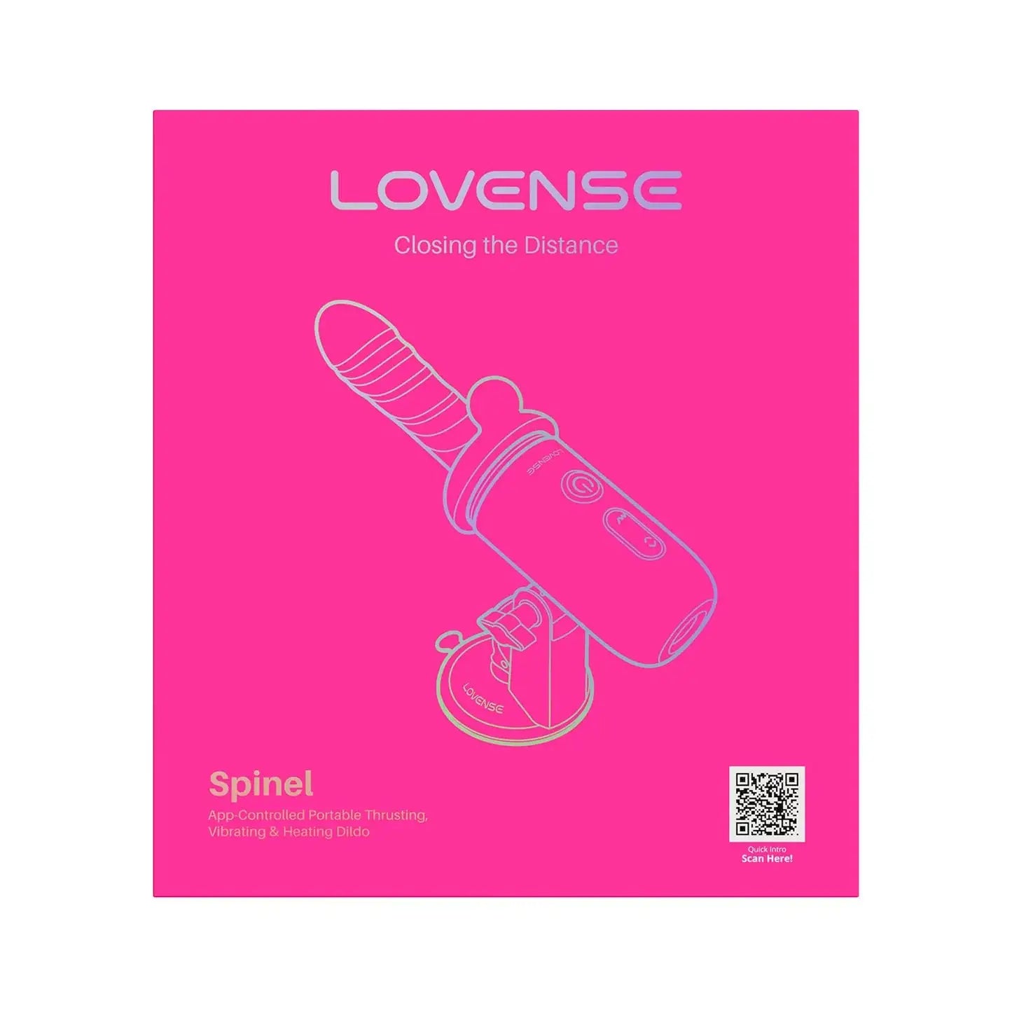 Lovense Spinel – Ultra High-Speed Thrusting & Vibrating App Dildo with Heating - Frisky Business Adult Sex Toys Shop