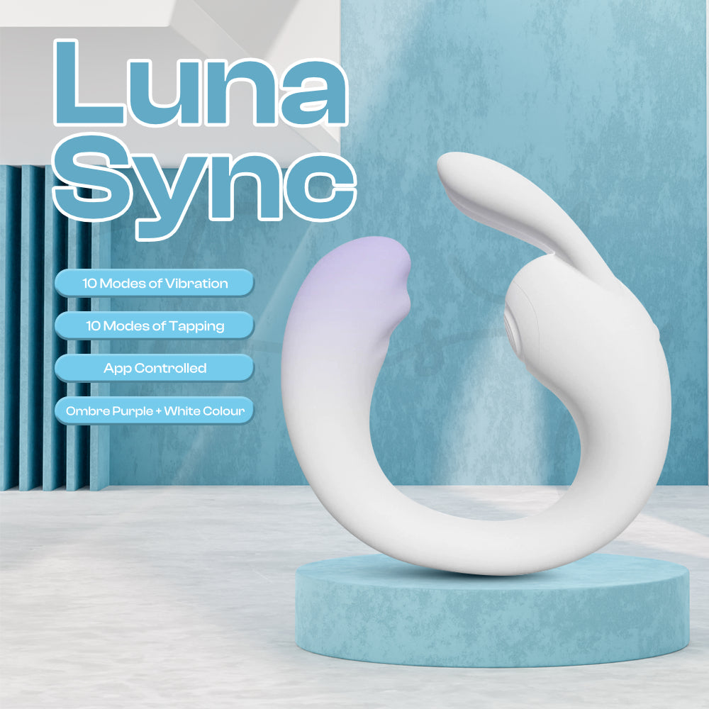 Luna Sync - App Controlled Wearable Double Headed G-Spot Clitoral Tapping Simulation Vibrator