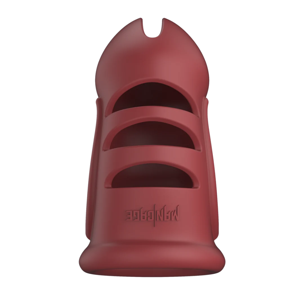 SHOTS - Model 28 Ultra Soft Silicone Chastity Cage - Red